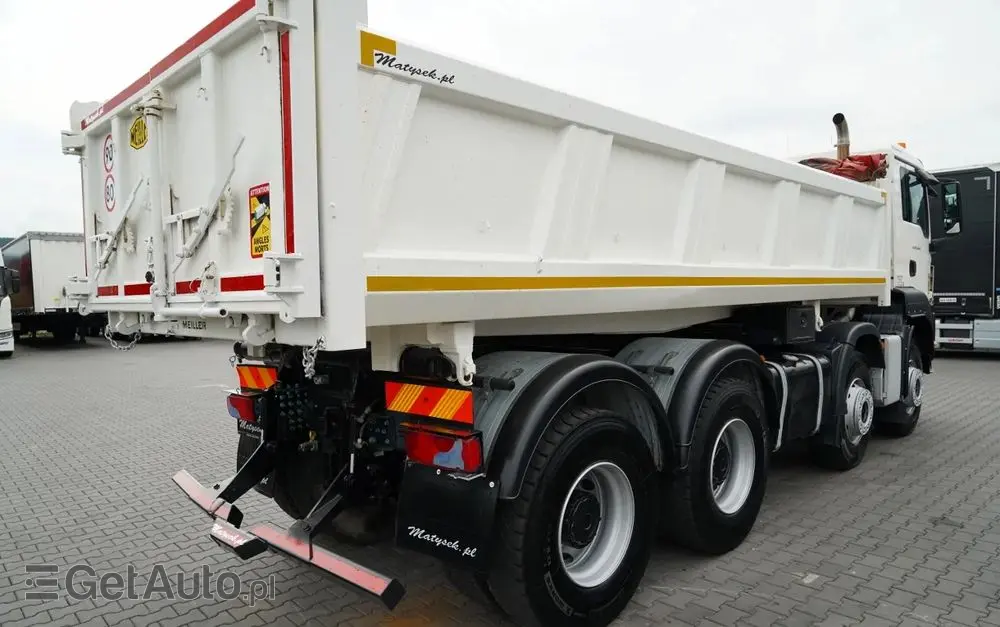 MAN TGS 35.440 / 8X4 / WYWROTKA 2 STR. / HYDROBURTA / BORDMATIC / ZABUDOWA MEILLER KIPPER 