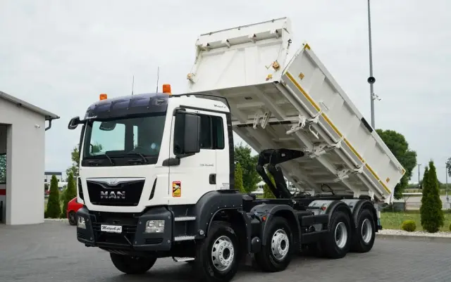 MAN TGS 35.440 / 8X4 / WYWROTKA 2 STR. / HYDROBURTA / BORDMATIC / ZABUDOWA MEILLER KIPPER 