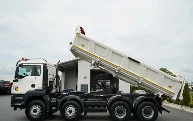 MAN TGS 35.440 / 8X4 / WYWROTKA 2 STR. / HYDROBURTA / BORDMATIC / ZABUDOWA MEILLER KIPPER 
