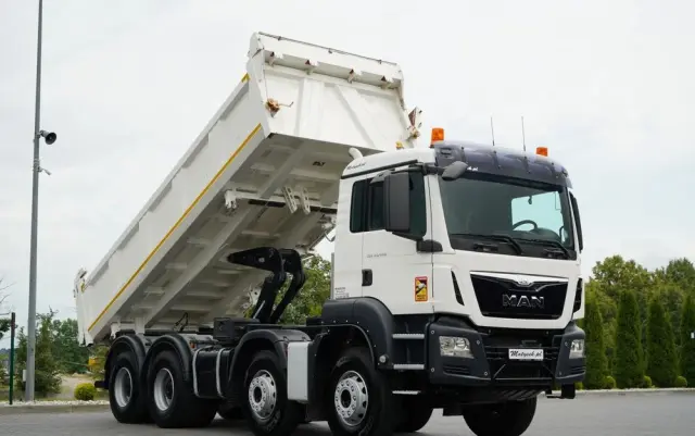 MAN TGS 35.440 / 8X4 / WYWROTKA 2 STR. / HYDROBURTA / BORDMATIC / ZABUDOWA MEILLER KIPPER 