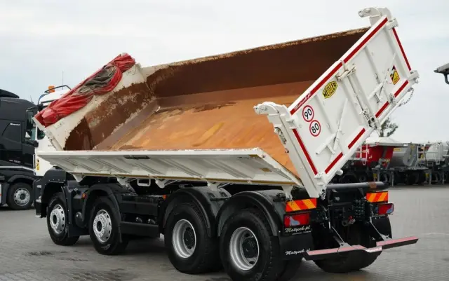 MAN TGS 35.440 / 8X4 / WYWROTKA 2 STR. / HYDROBURTA / BORDMATIC / ZABUDOWA MEILLER KIPPER 