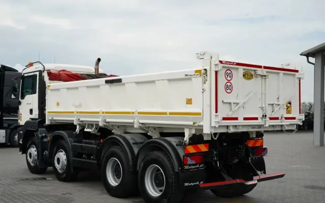 MAN TGS 35.440 / 8X4 / WYWROTKA 2 STR. / HYDROBURTA / BORDMATIC / ZABUDOWA MEILLER KIPPER 