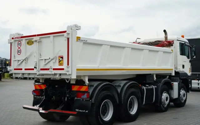 MAN TGS 35.440 / 8X4 / WYWROTKA 2 STR. / HYDROBURTA / BORDMATIC / ZABUDOWA MEILLER KIPPER 