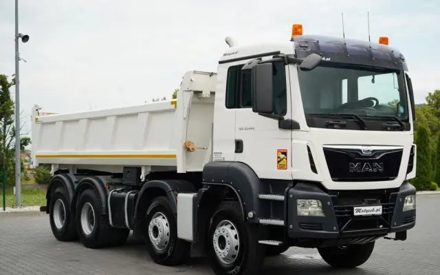 MAN TGS 35.440 / 8X4 / WYWROTKA 2 STR. / HYDROBURTA / BORDMATIC / ZABUDOWA MEILLER KIPPER 