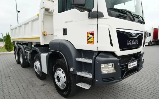 MAN TGS 35.440 / 8X4 / WYWROTKA 2 STR. / HYDROBURTA / BORDMATIC / ZABUDOWA MEILLER KIPPER 