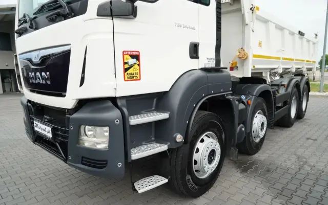MAN TGS 35.440 / 8X4 / WYWROTKA 2 STR. / HYDROBURTA / BORDMATIC / ZABUDOWA MEILLER KIPPER 
