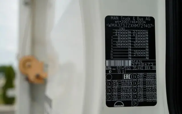 MAN TGS 35.440 / 8X4 / WYWROTKA 2 STR. / HYDROBURTA / BORDMATIC / ZABUDOWA MEILLER KIPPER 