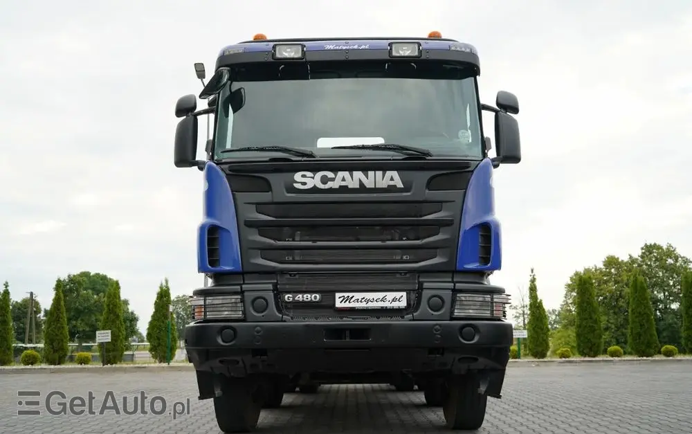 SCANIA G 480 / 8x4 / WYWROTKA DWUSTRONNA / HYDROBURTA / MANUAL 