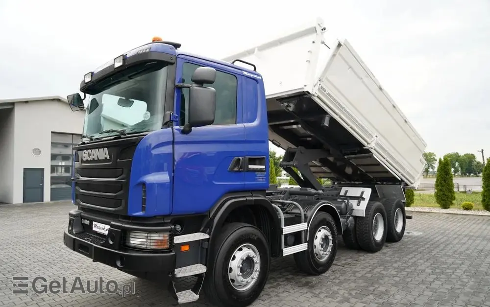 SCANIA G 480 / 8x4 / WYWROTKA DWUSTRONNA / HYDROBURTA / MANUAL 
