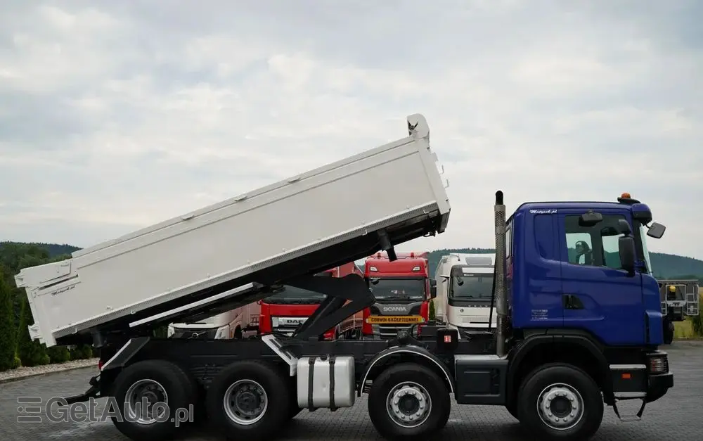 SCANIA G 480 / 8x4 / WYWROTKA DWUSTRONNA / HYDROBURTA / MANUAL 