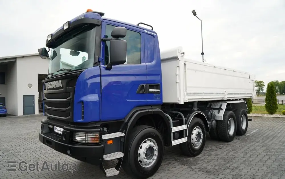 SCANIA G 480 / 8x4 / WYWROTKA DWUSTRONNA / HYDROBURTA / MANUAL 