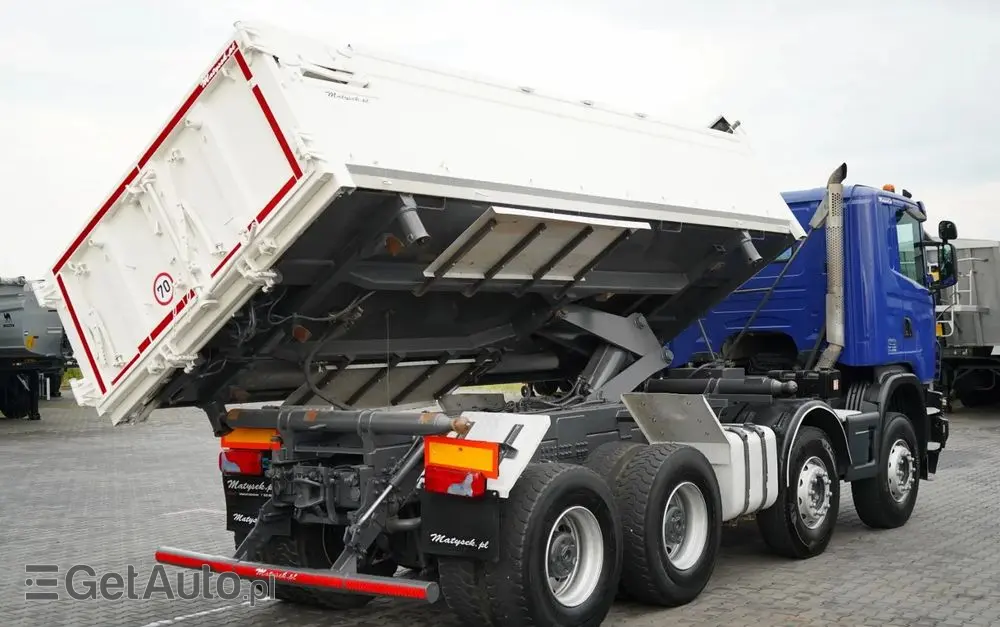 SCANIA G 480 / 8x4 / WYWROTKA DWUSTRONNA / HYDROBURTA / MANUAL 