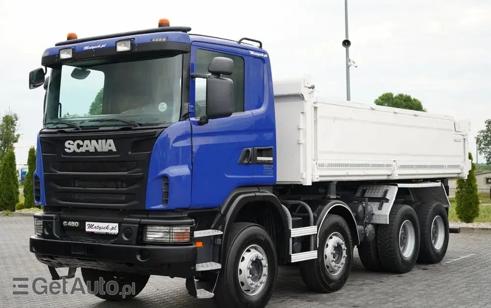 SCANIA G 480 / 8x4 / WYWROTKA DWUSTRONNA / HYDROBURTA / MANUAL 