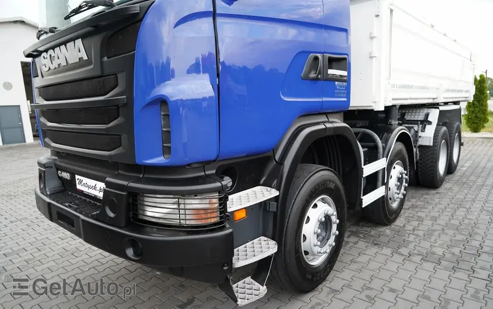 SCANIA G 480 / 8x4 / WYWROTKA DWUSTRONNA / HYDROBURTA / MANUAL 