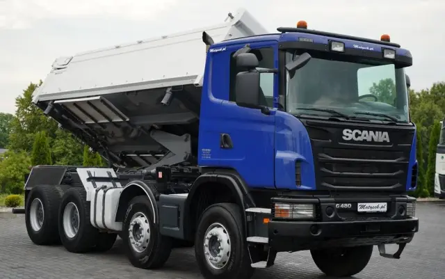 SCANIA G 480 / 8x4 / WYWROTKA DWUSTRONNA / HYDROBURTA / MANUAL 