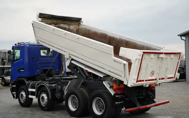 SCANIA G 480 / 8x4 / WYWROTKA DWUSTRONNA / HYDROBURTA / MANUAL 