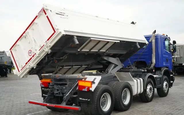 SCANIA G 480 / 8x4 / WYWROTKA DWUSTRONNA / HYDROBURTA / MANUAL 