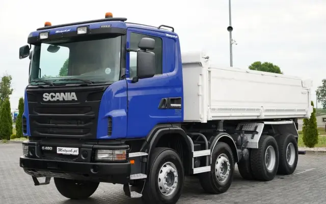 SCANIA G 480 / 8x4 / WYWROTKA DWUSTRONNA / HYDROBURTA / MANUAL 