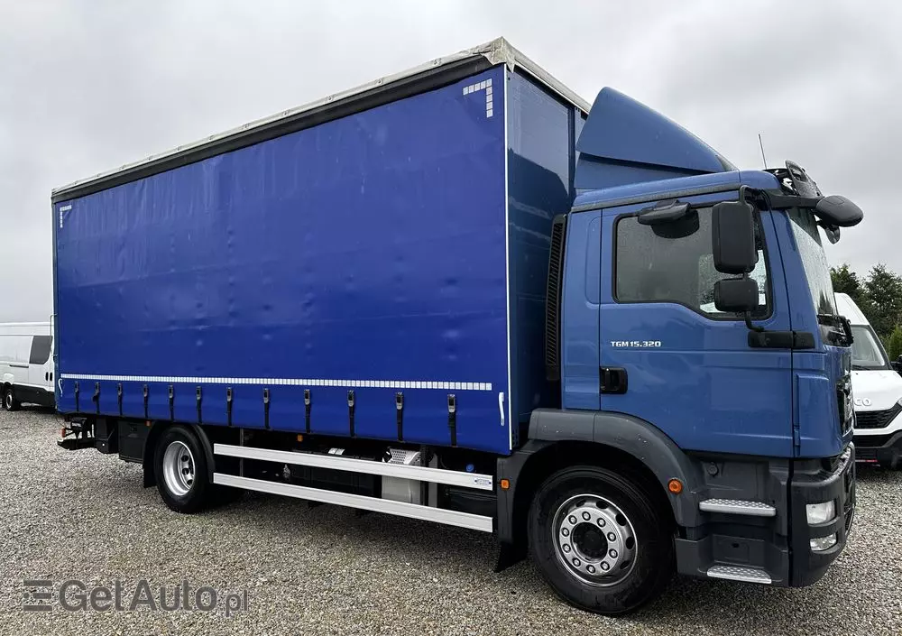 MAN TGM 15.320 Euro6/Automat/klima/Webasto/firanka/Winda/8 ton ładowności/serwis MAN/ 