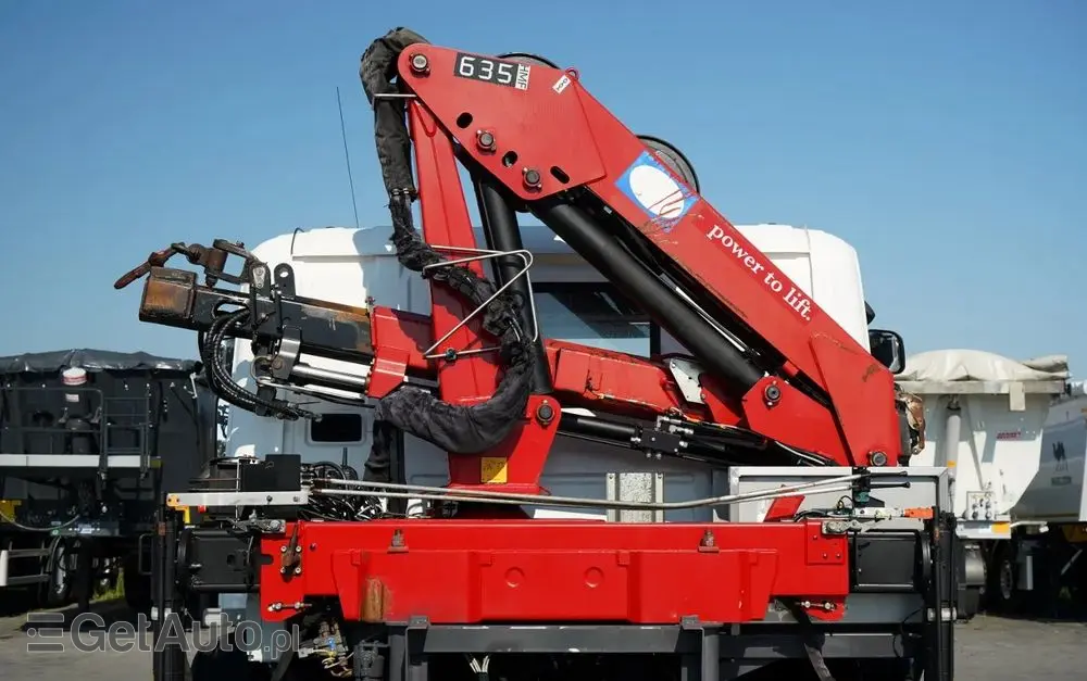 SCANIA P 280 / 4X2 / SIŁOWNIK DO WYWROTU / + HDS HMF 635 / UDŹWIG 1 500 KG / MAX WYSÓW 7 M / STEROWANIE RADIOWE / EURO 6 