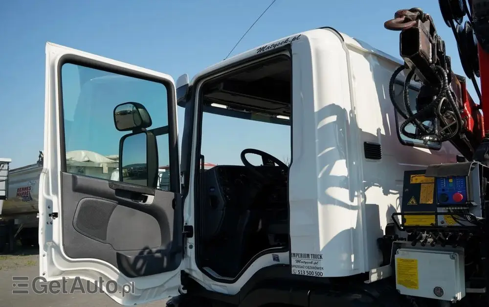 SCANIA P 280 / 4X2 / SIŁOWNIK DO WYWROTU / + HDS HMF 635 / UDŹWIG 1 500 KG / MAX WYSÓW 7 M / STEROWANIE RADIOWE / EURO 6 