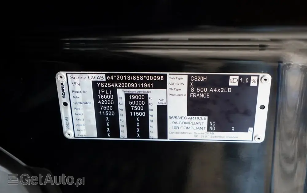 SCANIA S 500 / MEGA /  RETARDER / KLIMA POSTOJOWA / LOW DECK 