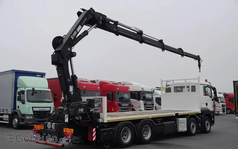 MAN MAN TGS 35.480 / 8x4 / HDS HIAB 288 EP-5 wysów : 12.7 M / SKRZYNIOWY - 7,4 M / UDŹWIG : 9400 KG / EURO 6 / STEROWANIE RADIOWE 
