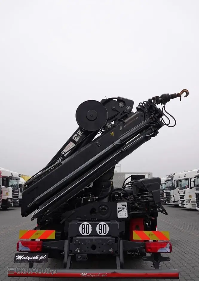 MAN MAN TGS 35.480 / 8x4 / HDS HIAB 288 EP-5 wysów : 12.7 M / SKRZYNIOWY - 7,4 M / UDŹWIG : 9400 KG / EURO 6 / STEROWANIE RADIOWE 