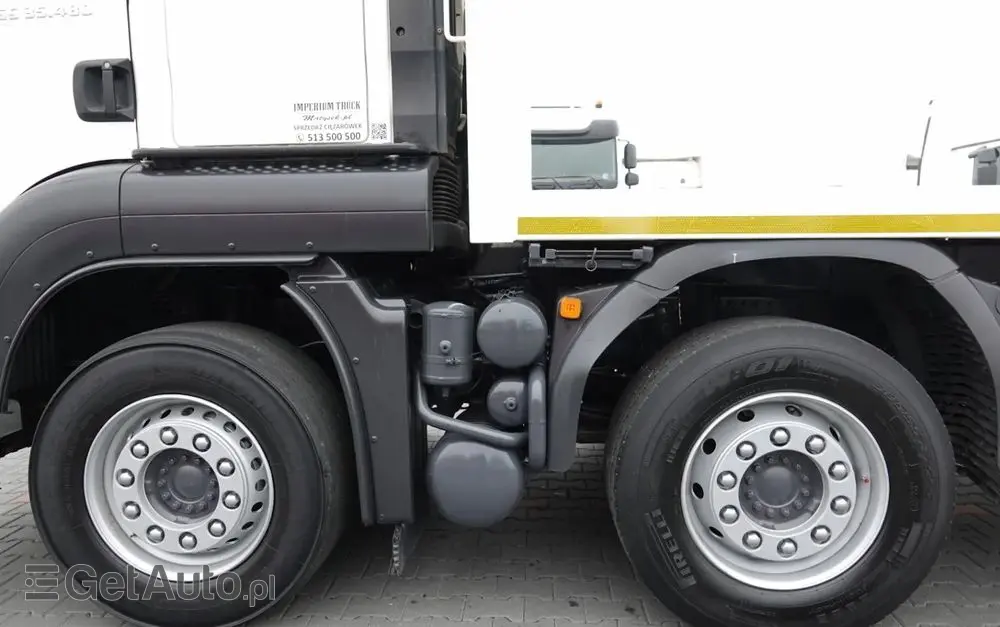 MAN MAN TGS 35.480 / 8x4 / HDS HIAB 288 EP-5 wysów : 12.7 M / SKRZYNIOWY - 7,4 M / UDŹWIG : 9400 KG / EURO 6 / STEROWANIE RADIOWE 