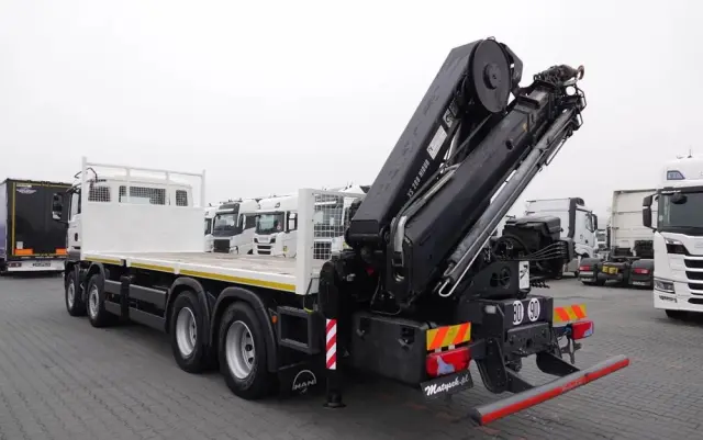 MAN MAN TGS 35.480 / 8x4 / HDS HIAB 288 EP-5 wysów : 12.7 M / SKRZYNIOWY - 7,4 M / UDŹWIG : 9400 KG / EURO 6 / STEROWANIE RADIOWE 