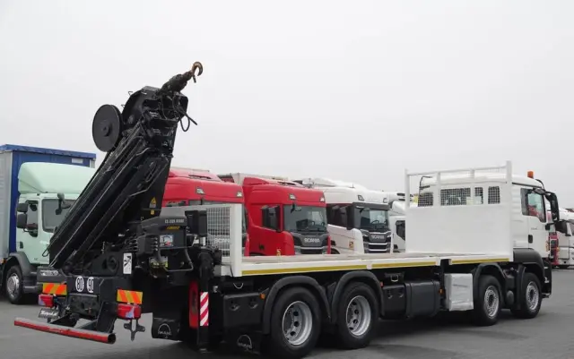 MAN MAN TGS 35.480 / 8x4 / HDS HIAB 288 EP-5 wysów : 12.7 M / SKRZYNIOWY - 7,4 M / UDŹWIG : 9400 KG / EURO 6 / STEROWANIE RADIOWE 