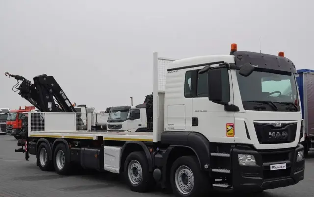 MAN MAN TGS 35.480 / 8x4 / HDS HIAB 288 EP-5 wysów : 12.7 M / SKRZYNIOWY - 7,4 M / UDŹWIG : 9400 KG / EURO 6 / STEROWANIE RADIOWE 