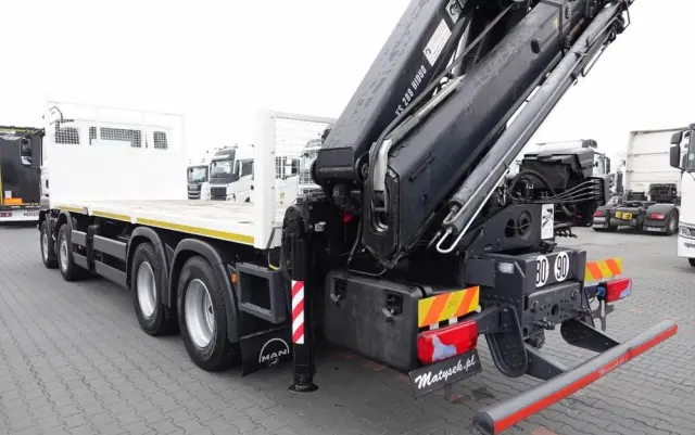 MAN MAN TGS 35.480 / 8x4 / HDS HIAB 288 EP-5 wysów : 12.7 M / SKRZYNIOWY - 7,4 M / UDŹWIG : 9400 KG / EURO 6 / STEROWANIE RADIOWE 