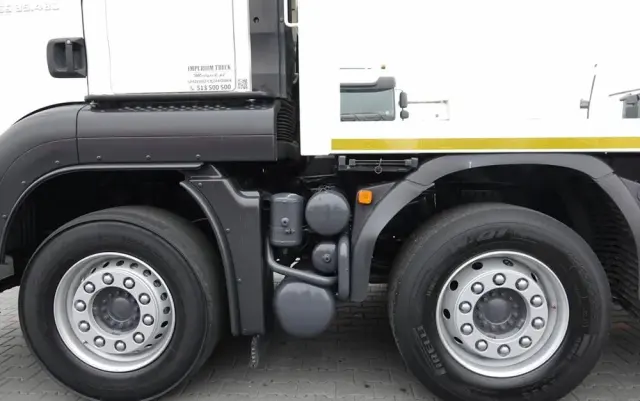 MAN MAN TGS 35.480 / 8x4 / HDS HIAB 288 EP-5 wysów : 12.7 M / SKRZYNIOWY - 7,4 M / UDŹWIG : 9400 KG / EURO 6 / STEROWANIE RADIOWE 