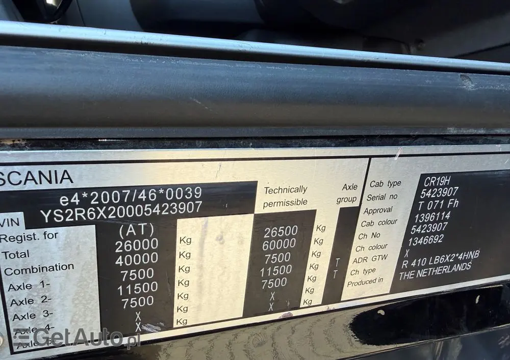 SCANIA R410 oś skrętna cała na poduszce 300tys km ASO scania idealny stan scania KrazTrans 