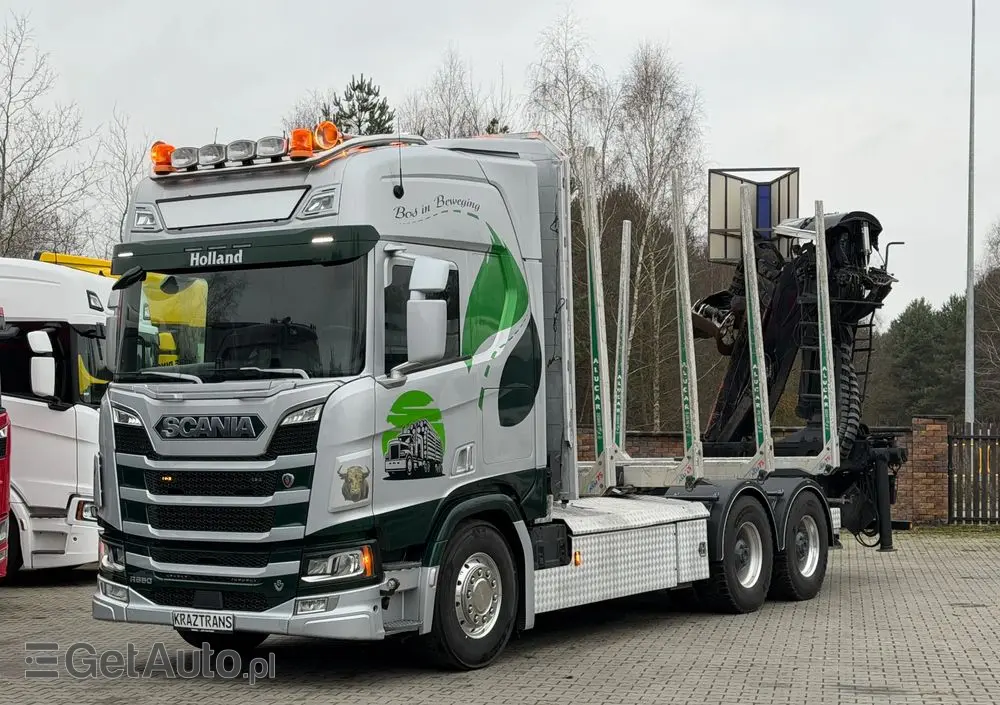 SCANIA Scania R650 bez EGR pełna opcja palfinger epsilon Z 2x wysów 2018/19 6x4 