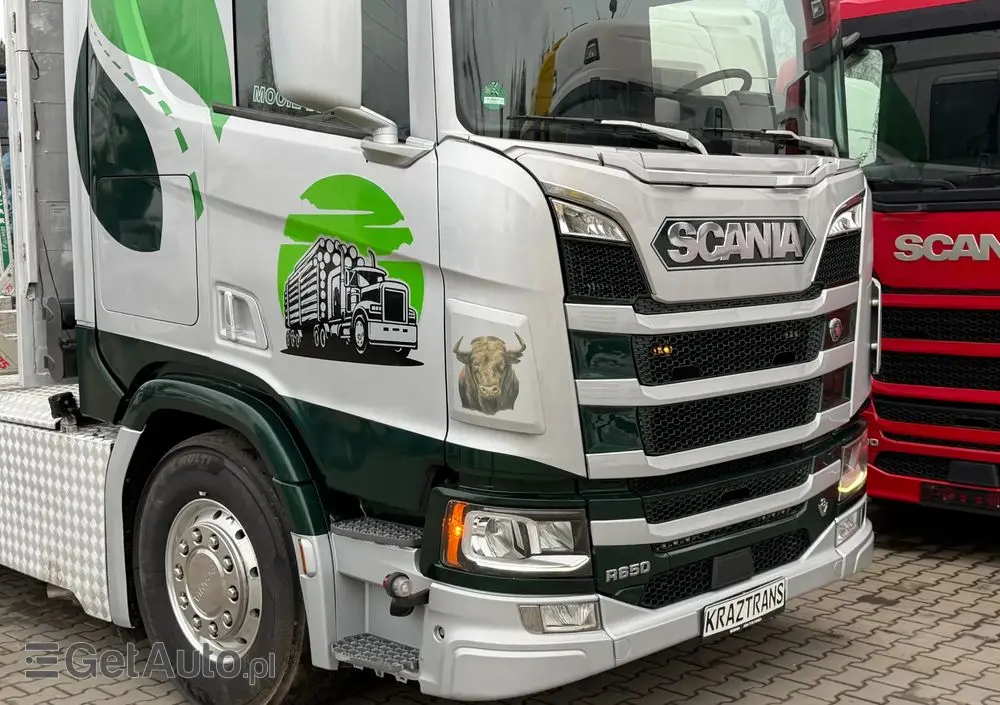 SCANIA Scania R650 bez EGR pełna opcja palfinger epsilon Z 2x wysów 2018/19 6x4 