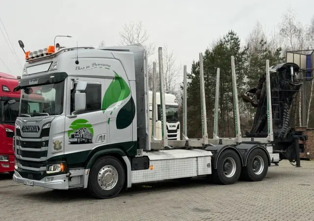 SCANIA Scania R650 bez EGR pełna opcja palfinger epsilon Z 2x wysów 2018/19 6x4 