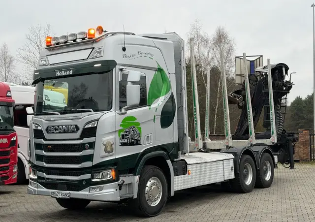 SCANIA Scania R650 bez EGR pełna opcja palfinger epsilon Z 2x wysów 2018/19 6x4 