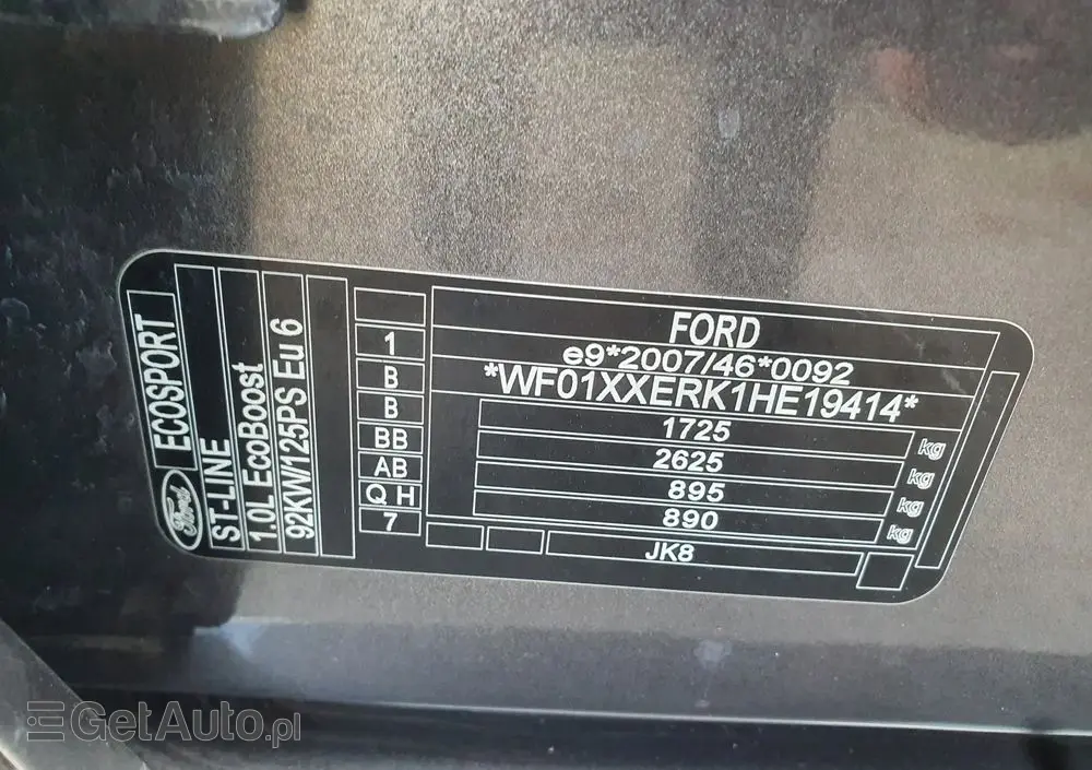 FORD EcoSport 1.0 EcoBoost ST-LINE