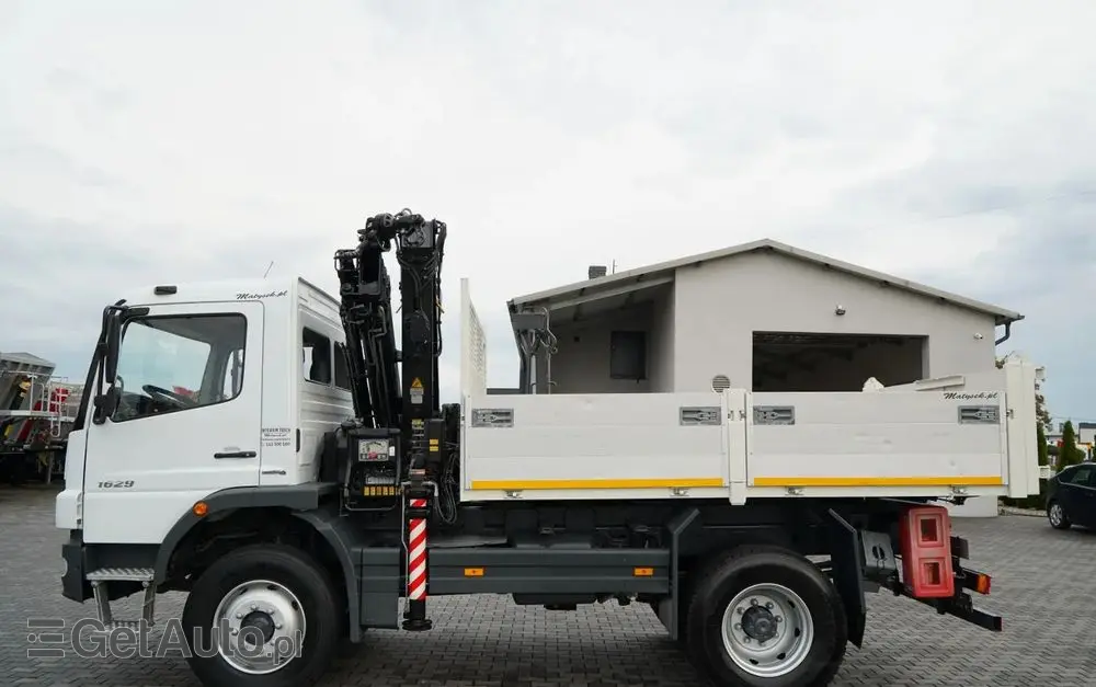 MERCEDES-BENZ ATEGO 1629 / 4x4 / WYWROTKA + HDS HIAB 111 B-3  / PILOT /  ROTATOR / WIDŁY DO PALET / MANUAL 