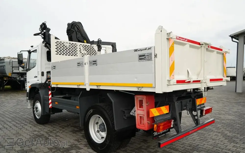 MERCEDES-BENZ ATEGO 1629 / 4x4 / WYWROTKA + HDS HIAB 111 B-3  / PILOT /  ROTATOR / WIDŁY DO PALET / MANUAL 