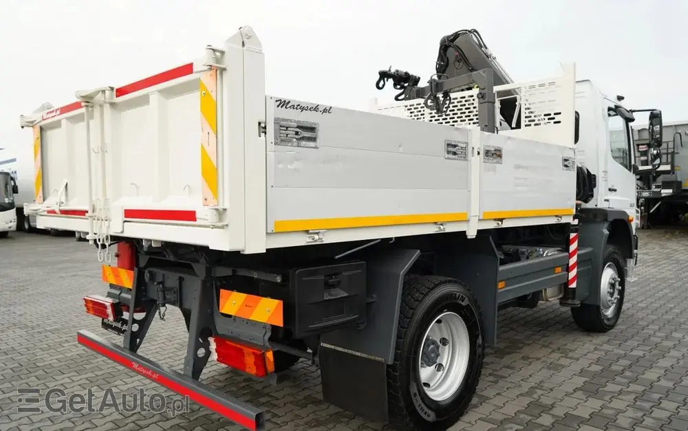 MERCEDES-BENZ ATEGO 1629 / 4x4 / WYWROTKA + HDS HIAB 111 B-3  / PILOT /  ROTATOR / WIDŁY DO PALET / MANUAL 