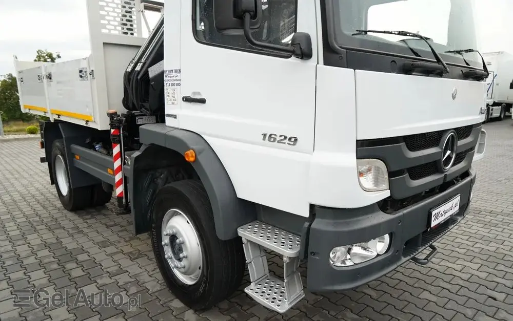 MERCEDES-BENZ ATEGO 1629 / 4x4 / WYWROTKA + HDS HIAB 111 B-3  / PILOT /  ROTATOR / WIDŁY DO PALET / MANUAL 