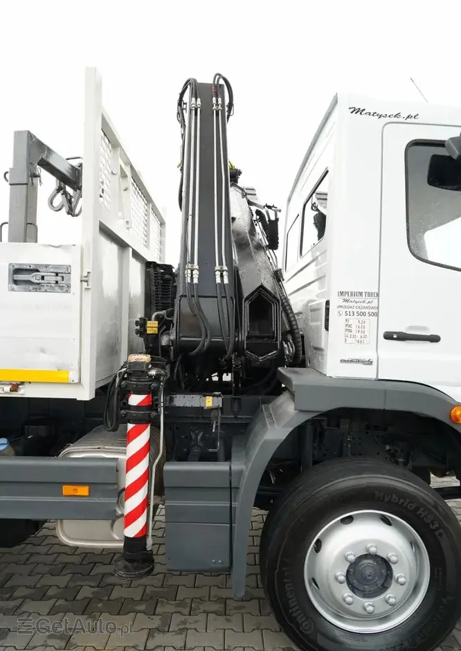MERCEDES-BENZ ATEGO 1629 / 4x4 / WYWROTKA + HDS HIAB 111 B-3  / PILOT /  ROTATOR / WIDŁY DO PALET / MANUAL 