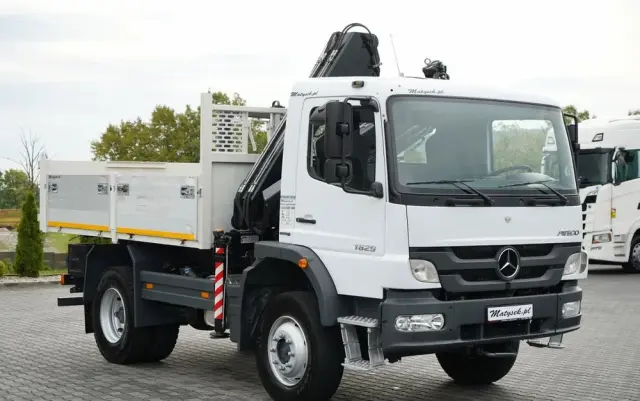 MERCEDES-BENZ ATEGO 1629 / 4x4 / WYWROTKA + HDS HIAB 111 B-3  / PILOT /  ROTATOR / WIDŁY DO PALET / MANUAL 