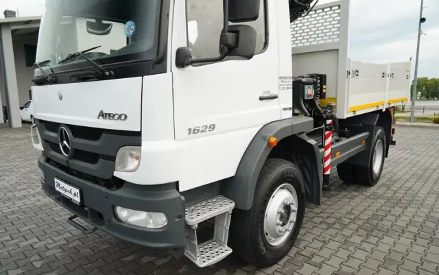 MERCEDES-BENZ ATEGO 1629 / 4x4 / WYWROTKA + HDS HIAB 111 B-3  / PILOT /  ROTATOR / WIDŁY DO PALET / MANUAL 