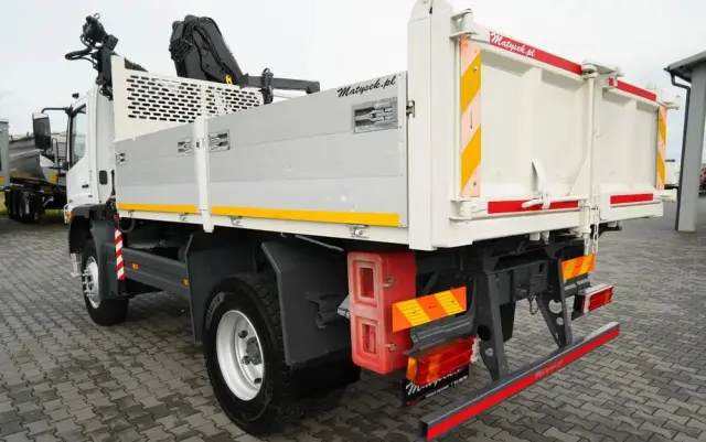 MERCEDES-BENZ ATEGO 1629 / 4x4 / WYWROTKA + HDS HIAB 111 B-3  / PILOT /  ROTATOR / WIDŁY DO PALET / MANUAL 