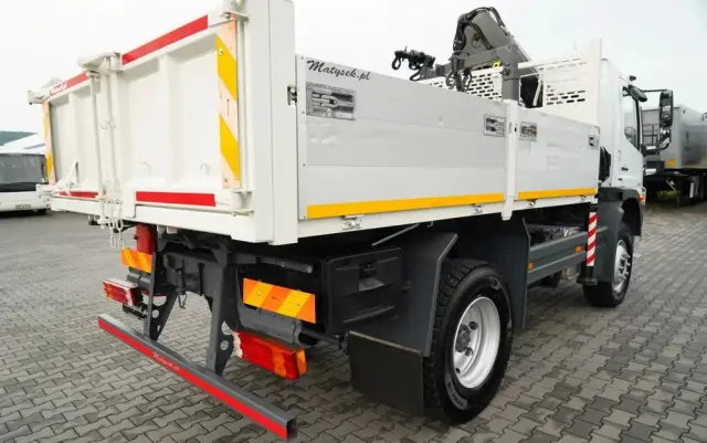 MERCEDES-BENZ ATEGO 1629 / 4x4 / WYWROTKA + HDS HIAB 111 B-3  / PILOT /  ROTATOR / WIDŁY DO PALET / MANUAL 