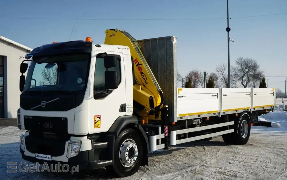 VOLVO FL 280 / 4X2 / SKRZYNIOWY 7,3 M / HDS  HYVA / PILOT / WIDŁY DO PALET  / ROTATOR / EURO 6 